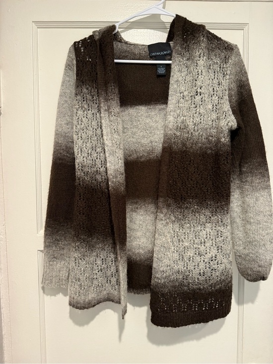 Cynthia Rowley Sweaters - Cynthia Rowley Brown and Gray Ombre Open-Front Cardigan